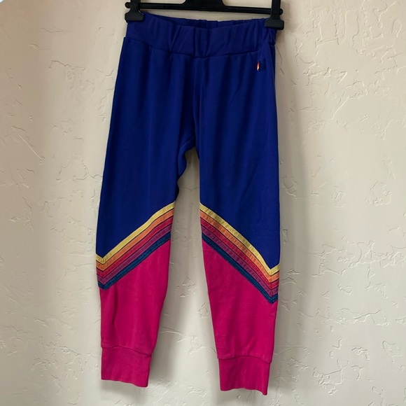 Aviator Nation Pants - Aviator nation rainbow chevron sweatpants